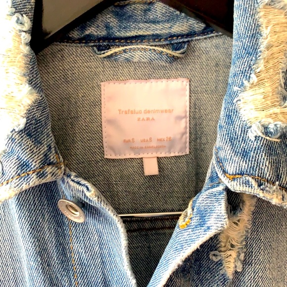 Ripped Fitted Denim Jacket - Picture 3 of 3